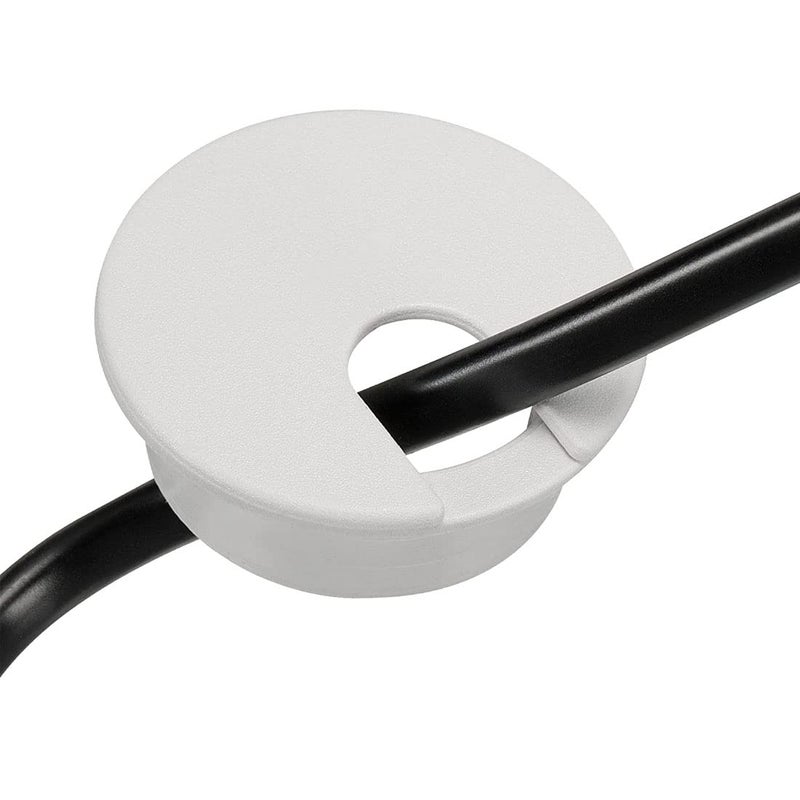 TuTuYa 10PCS Desk Grommet, Desk Grommet 1-3/8 Inch(35mm) Desk Cable Grommet Desk Cable Hole Covers with Hole Saw, Ideal Solution for Office and Home Table Cable (White,1-3/8 Inch) - Image 3